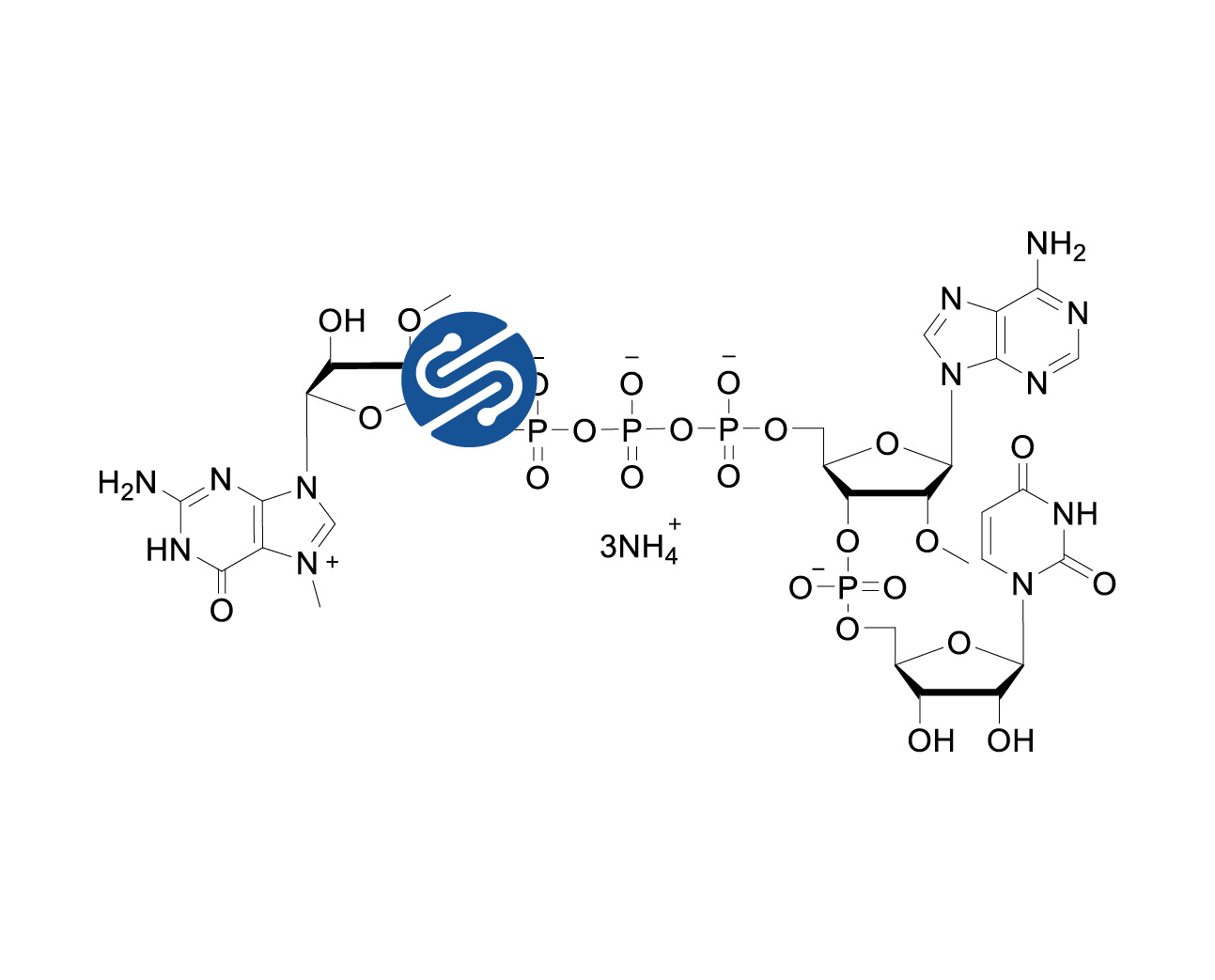 CAP m7(3'-OMeG)(5')vppp(5')(2'-OMeA)pU 100mM Ammonium Solution