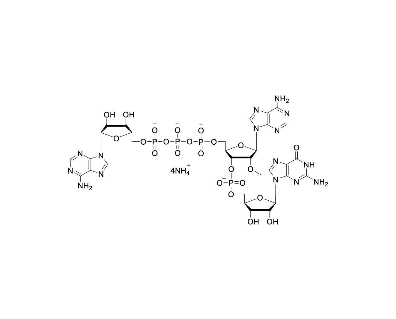 CAP A(5')ppp(5')(2'-OMeA)pG 100mM Ammonium Solution