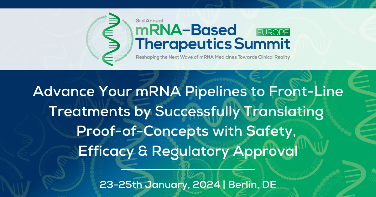 3rd MRNA Based Therapeutics Summit 2024 Europe Areterna   MRNA EU SEO Banner 1 